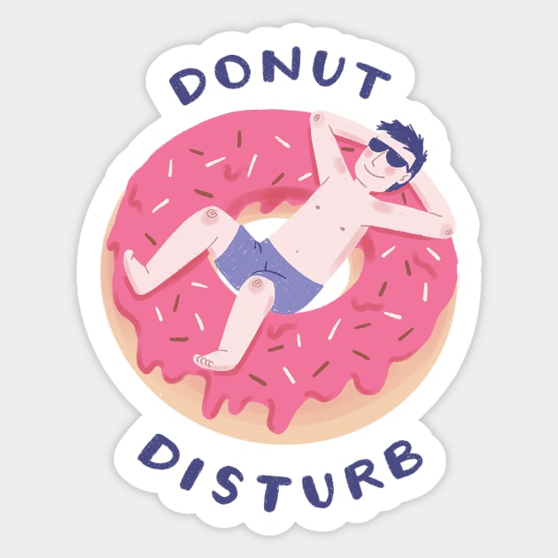 Donut Disturb - Boy Sticker by leanzadoodles